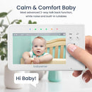 Babysense Baby Monitor with 2 Cameras and Audio 4.3", Non Wifi Baby Monitor, Dual Split Screen, Portable Double Sleep Video Monitoring, Auto Night Vision & Light, Lullabies & White Noise Two-Way Audio by TinyTreasures Baby Boutique