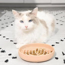 The Slowdown Bowl Silicone Slow Feeder for Cats & Kittens, Slow Eating Mealtime Solution with Modern Lick Mat Design, Reduces Gulping, Fits 1 Cup 6” Across x 1.25” Tall, Small-Tan by CozyNest Decor