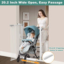 40.5" Extra Tall Baby Gate for Doorways, Extra Wide 60.3"-62.9" Large Dog Pet Gate for Stairs Indoor Outdoor Adjustable Safety Child Toddler Gate Metal Puppy Barrier Walk Throughs for Kids, White by TinyTreasures Baby Boutique