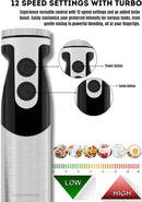 Megawise High-Power Hand Blender – 400W Max Power with Versatile 3-in-1 Attachments (Blending Shaft, Whisk, Chopper); Ergonomic Design with Adjustable Speed Control; Easy to Clean and Maintain (Black) by TinyTreasures Baby Boutique