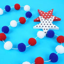 TBD Decor 3pk 4th of July Decorations Patriotic Red White Blue Pom Pom Garland 20FT 4cm Large Felt Ball Garland for Independence Day,Party Home Supplies Decorations by CozyNest Decor