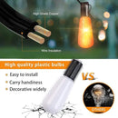 Flickering Flame String Lights - 22Ft 20LED for Outside, Plug-in Garden Decor - Halloween Christmas Indoor Outdoor, Connectable Backyard Decorative Cafe Bistro Patio by GreenHaven Gardens