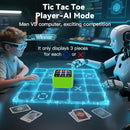 Rechargeable Tic Tac Toe Game Box with 5 Fun Brain Memory Games, Electronic Touchscreen Handheld Game, Portable Digital Puzzle Board Travel Toy, Gifts Choice for Kids and Adults (Green) by TinyTreasures Baby Boutique