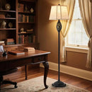 Luvkczc Vintage Floor Lamp with Cutout Design & Glowing Light - Resin Elegant Standing Lamp for Living Room, Bedroom, Office (Includes Bulb) by CozyNest Decor