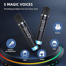 Kinglucky 2025 Upgrade Karaoke Machine, Portable Bluetooth Speaker with 2 Wireless Microphones for Adults & Kids with Lights, Karaoke for All Smartphones, Birthday, Family, Home Party or Gifts (Black) by TinyTreasures Baby Boutique