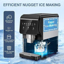 3-in-1 Nugget Ice Maker with Ice & Water Dispenser - 90Lbs/24H Pellet Chewable Ice, Self-Cleaning Countertop Stainless Steel Ice Machine for Commercial, Office, Kitchen, Party (Quiet Operation) by CozyNest Decor