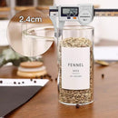 24 Pcs Glass Jars With 296 Spice Labels Preprinted of White and Black Color- 4oz Thicken(2.4mm) Empty Small Herb Seasoning Containers With Bamboo Airtight Lids by CozyNest Decor
