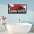 AJAZIKO Red Wall Art - Modern Framed Wall Art for Living Room - Red Tree Black and White Landscape Canvas Prints Posters & Prints for Home Office Bedroom Decorations - Large Wall Pictures 20×40IN by CozyNest Decor