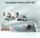 Alldeer Mini Pottery Wheel Kit - 4.7" Turntable Electric Clay Wheel with Foot Pedal, Adjustable Speed Ceramic Making Machine with 8 Pottery Shaping Tools, Craft Kits for Kids by TinyTreasures Baby Boutique