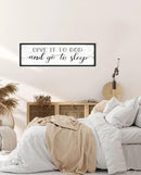 Give It to God and Go to Sleep Sign: Farmhouse Bedroom Wall Decor Above Bed Rustic Country Master Bedroom Framed Hanging Decor Country Plaque 12" x 40" by CozyNest Decor