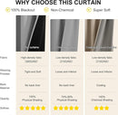 NICETOWN 100% Blackout Window Curtains 84 inches Long 2 Panels Set, Thermal Insulated Grommet Drapes, Room Darkening Curtain for Bedroom Living Room(W52 x L84 Inch, Silver Grey) by TinyTreasures Baby Boutique
