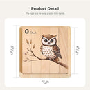 IEATFO 4 in 1 Wooden Animal Chunky Puzzle, 5 Solid Wood Puzzle Blocks with 4 Sides Realistic Forest Animals, Wooden Block Puzzle with Durable Base for Toddlers 3+ Years - Montessori Inspired by TinyTreasures Baby Boutique