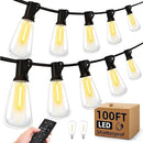 String Lights for Outside 100Ft 30M - Patio Lights Outdoor Lighting Waterproof Lights, Remote Dimmable ST38 Shatterproof Wedding Decorations, Birthday, Chrismas, Haloween, Balcony, Garden Party by GreenHaven Gardens