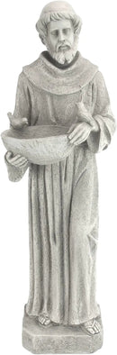Design Toscano Nature's Nurturer Francis Assisi Religious Garden Decor Statue Bird Bath Feeder, Small, 20 inch, Cast Stone Resin, Antique Stone Finish by GreenHaven Gardens