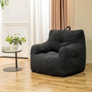 Bean Bag Chair, Bean Bag Chair for Adults, Fluffy and Comfy Bean Bag with Filler, Bean Bag Sofa Chair for Reading, Gaming, Stuffed High-Density Foam, Grey by CozyNest Decor