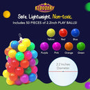 5pc Kids Play Tent for Toddlers with Ball Pit, Crawl Tunnel, Indoor & Outdoor Playhouse, Jungle Gym, Toys for Boys & Girls, Includes Dart Balls, Teepee & Basketball Hoops, (with 50 Balls) by TinyTreasures Baby Boutique