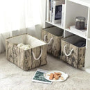 TcaFmac Fabric Storage Basket, Decorative Canvas Storage Bins Baskets for Gifts Empty Tree Stump by CozyNest Decor