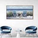 HGUAOA Coastal Wall Art - Large Landscape Wall Pictures for Living Room, Bedroom Pictures, Ocean Beach Artwork, Blue Above Bed Wall Decor Coastal Landscape Wall Art,Framed Beach Pinting by CozyNest Decor