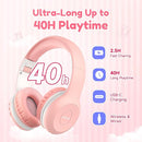 EarFun 2Packs Kids Bluetooth Headphones, K2 Kid Headphone with Volume Limited, 40H Playtime, Built-in Mic, Stereo Sound, Foldable Over-Ear Headphones for Kids/School/Travel by TinyTreasures Baby Boutique