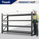 Yizosh 68" W Metal Garage Storage Shelves,Heavy Duty Adjustable Steel Organization Shelving,Utility Rack Shelf,68" W x 24" D x 63" H for Basement,Warehouse,Industrial by GreenHaven Gardens
