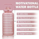 64oz,100oz,128oz Large Motivational Water Bottle with Time Marker, Leakproof & BPA Free Half Gallon Big Water Bottle with Straw Handle Tritan Frosted Water Jug for Gym,Fitness,Outdoor Sports by CozyNest Decor