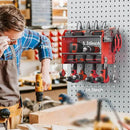CCCEI Modular Power Tool Organizer Wall Mount with Charging Station. Garage 4 Drill Storage Shelf with Hooks, Screwdriver, Drill Bit Heavy Duty Rack, Tool Battery Holder Built in 8 Outlet Power Strip. by GreenHaven Gardens