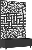 Casaphoria Metal Raised Garden Bed with Trellis and Wheels, 72"x47"x16" Planter Box for Climbing Plants, Vegetables & Vines, Features Drainage Holes and Privacy Screen, Black(Net&Helen) by GreenHaven Gardens
