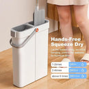 JOYBOS Mop and Bucket with Wringer Set, Hands Free Flat Floor Mop and Bucket, with 2 Washable Microfiber Pads, Wet and Dry Use, Floor Cleaning System by CozyNest Decor