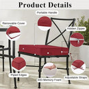 Outdoor Chair Cushions Set of 2 for Patio Furniture 19x19x4 Inch Waterproof Patio Chair Cushion 3 Year Color Fastness Square Elastic Foam Garden Couch Pads with Ties and Handle,Red by GreenHaven Gardens