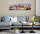 Pictures for Bedroom Kansas City Skyline Wall Art Canvas Prints Cityscape USA City Building Panoramic Night View Posters Modern Home Office Living Room Decoration Framed 13.8"x 45.3" by CozyNest Decor