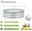 BPS Metal Raised Garden Bed, 2-Pack 2.5FT Diameter Galvanized Planter Raised Garden Boxes for Flower Planters, Vegetables Herb by GreenHaven Gardens