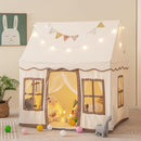 INFANS Kids Play Tent with Washable Mat Star Light Windows, Anti-Trip Large Playhouse Toys for Children Boys Girls, Indoor Outdoor Princess Tents Castle for Toddlers (Beige) by TinyTreasures Baby Boutique