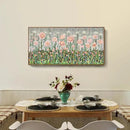 amatop Framed Large Floral Wall Art Modern Botanical Canvas Print Flower Field Wall Decor Abstract Landscape Picture Blooming Flower Forest Pink Green Artwork for Living Room Bedroom Office 48x24 in by CozyNest Decor