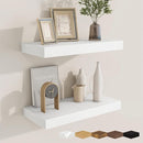 fuqing Floating Shelves for Wall, Bathroom Shelf Wall Mounted for Storage, Shelves with Invisible Bracket for Bedroom, Kitchen, Living Room, Farmhouse Small Book Shelf, 16 Inch Set of 2, White by CozyNest Decor