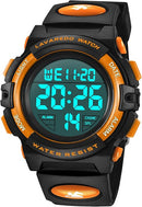 Kids Watch,Boys Watch for 3-15 Year Old Boys,Digital Sport Outdoor Multifunctional Chronograph LED 50 M Waterproof Alarm Calendar Analog Watch for Children with Silicone Band,Kids Gift by TinyTreasures Baby Boutique