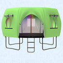 Gardenature 10FT/12FT/14FT Trampoline Tent(Tent Only), Fit Round Trampolines, Shade Cover with LED Light, Outdoor Trampolien Accessories, Anti-Tear, Beige by TinyTreasures Baby Boutique