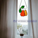 Stained Glass Window Hanging Orange pear Sun Catcher Home Decor Gifts for Christmas to Family and Friends by GreenHaven Gardens