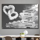 Personalized Father's Day Family Names Street Custom Multi-Name Date of Birth Vintage Street Sign Happy Fathers Day Poster Canvas Wall Art Best Gifts for Dad Husband from Daughter Son Wife Kids
