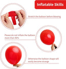 RUBFAC 129pcs Red Balloons Different Sizes 18 12 10 5 Inch for Garland Arch, Premium Latex Balloons Red Birthday Decorations Wedding Valentine's Day Baby Shower Party Decor by TinyTreasures Baby Boutique