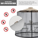 9-11 FT Umbrella Net for Outdoor Umbrella, Universal Hanging Mosquito Net for Patio,Polyester Mesh Umbrella Screen for Patio Tables with Zipper (Black) by GreenHaven Gardens