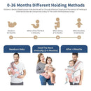 Baby Carrier with Hip Seat, Ergonomic M Position 6in1 Baby Carrier Newborn to Toddler,Head Support and Breathable Mesh Newborn Carrier,Adjustable Baby Holder Carrier for Dad&Mom-Pink by TinyTreasures Baby Boutique