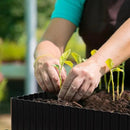 SnugNiture Corrugated Metal Garden Edging,12" x 20' Sturdy Lawn Edging Border,Landscape Edging Border for Lawn, Flower Bed,Garden and Yard(Black) by GreenHaven Gardens