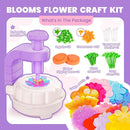 windpaint Toys for Girls 3 4 5 6 7 8 9 10 Years Old, DIY Craft Kits for Kids, Fabric Flower Bouquets for Girls Gifts, Educational Learning Detective Toys for Toddler Kids,Birthdays Gifts (Purple) by TinyTreasures Baby Boutique