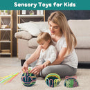 Gigilli Sensory Activity Ball Board with 24 Strings, Sensory Toys for Kids 5-7 8-12 with Autism ADHD, Calming Stress Relief Autism Toy, Kids Travel Essentials, Airplane Travel Toys for Toddlers 3-5 by TinyTreasures Baby Boutique