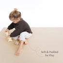 Toddlekind Solid Color Foam Play Mat 4x4 Baby Playmat. Stylish, Non-Toxic, Odorless, Plain Design Puzzle Play Mat 0m+ Clay(Beige) by TinyTreasures Baby Boutique