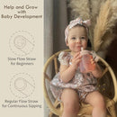 Moonkie Baby Straw cup | Silicone Toddler Sippy Cup Training Cup with Straw Lid | BPA-Free Drop-Proof Cup | Baby Led Weaning | 6 Months+, 5 oz, 2pack by TinyTreasures Baby Boutique