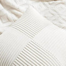 Fancy Homi 2 Packs Cream White Decorative Throw Pillow Covers 18x18 Inch for Living Room Couch Bed Sofa, Farmhouse Boho Home Decor, Soft Corss Corduroy Patchwork Textured Square Cushion Case 45x45 cm by CozyNest Decor