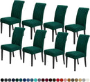 Joccun Chair Covers for Dining Room Set of 8, Dining Chair Slipcovers Stretch Dining Room Chair Covers Seat Protector,Washable Parsons Chair Cover for Home,Hotel,Banquet(Hunter,8 Pack) by CozyNest Decor
