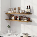 48" Floating Shelves for Wall, 12" Deep Slim Rustic Brown Floating Shelves, Wall-Mounted Shelves for Bedroom, Living Room, Kitchen, Bathroom - Set of 2 by CozyNest Decor