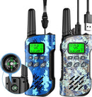 Walkie Talkies for Kids Rechargeable,Toys for Boys and Girls, 2 Pack Long Range 2-Way Radios, Birthday Gifts,Christmas Stockings, Outdoor Play, Family Games, Hiking Camping Gear by TinyTreasures Baby Boutique